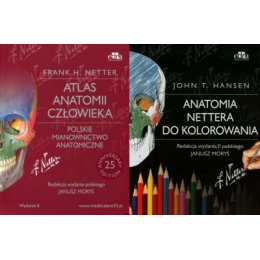 Atlas anatomii człowieka Netter Poskie mianownictwo anatomiczne i Anatomia Nettera do kolorowania (pakiet)