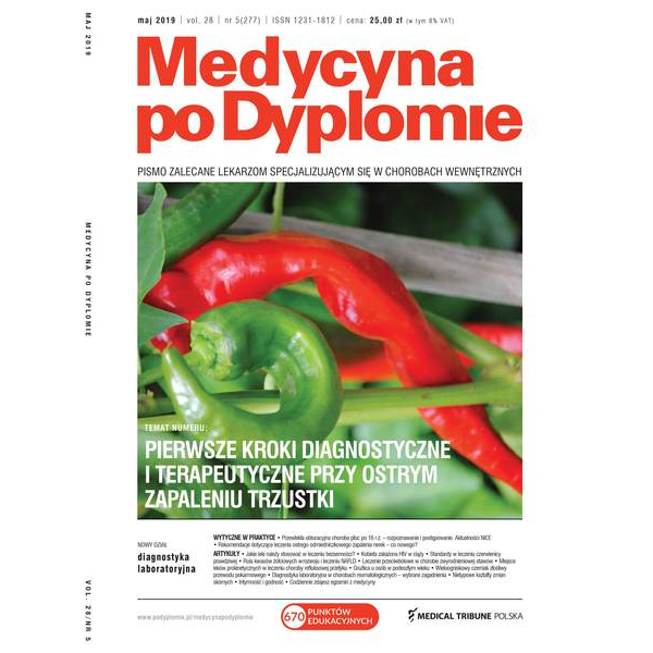 Medycyna po Dyplomie pojedynczy zeszyt (Dostępny tylko w ramach prenumeraty po uzgodnieniu z Księgarnią) Medycyna po Dyplomie pojedynczy zeszyt (Dostępny tylko w ramach prenumeraty po uzgodnieniu z Księgarnią)