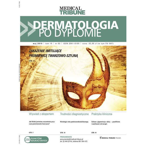 Dermatologia po Dyplomie  pojedynczy zeszyt  (Dostępny tylko w ramach prenumeraty po uzgodnieniu z Księgarnią)