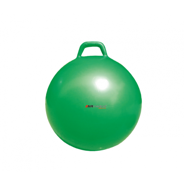 Piłka rehabilitacyjna z uchem - Hopper 55cm (zielona)