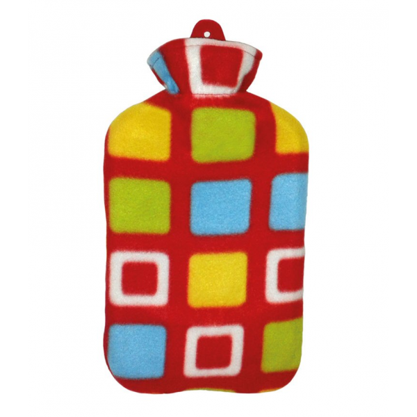 Termofor gumowy w pokrowcu polarowym - 2L