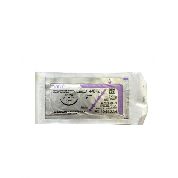 Nici chirurgiczne Safil - 4/0 70 cm (wchłanialne)