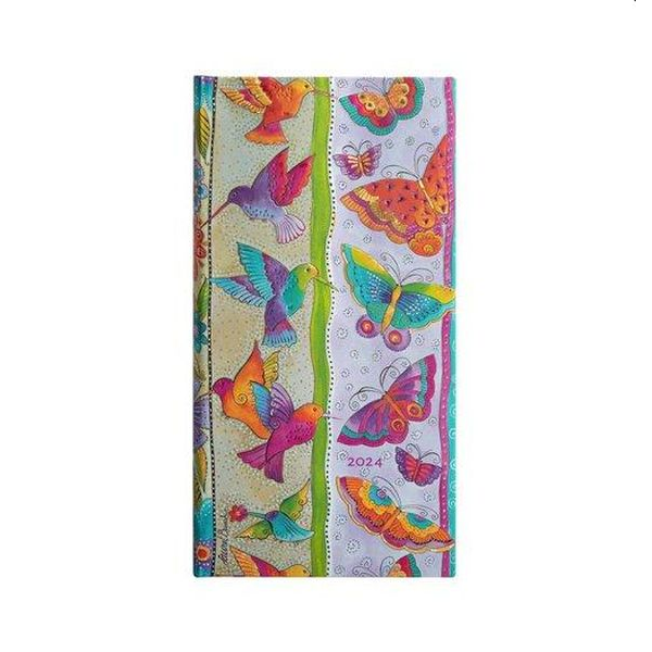 Terminarz medyczny Paperblanks 2024 Hummingbirds & Flutterbyes Slim tygodniowy HOR