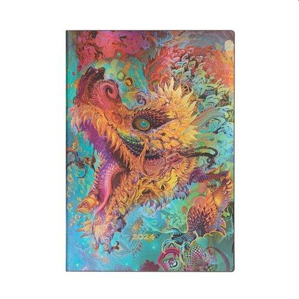 Terminarz medyczny Paperblanks 2024 Humming Dragon Midi tygodniowy HOR Flexi