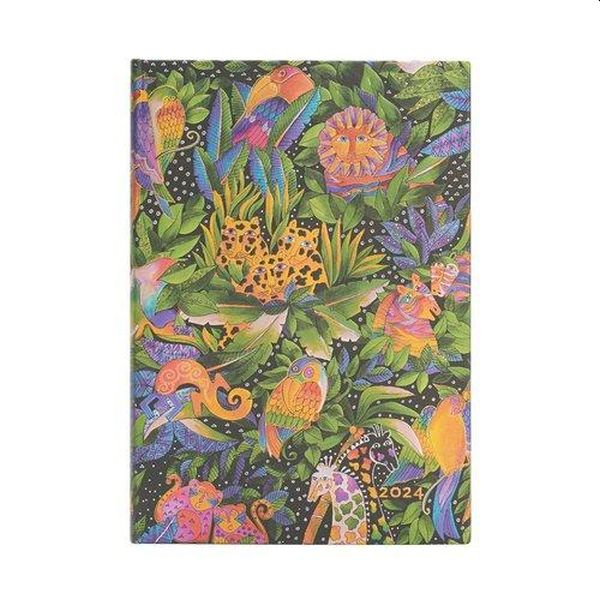Terminarz medyczny Paperblanks 2024 Jungle Song Midi tygodniowy HOR
