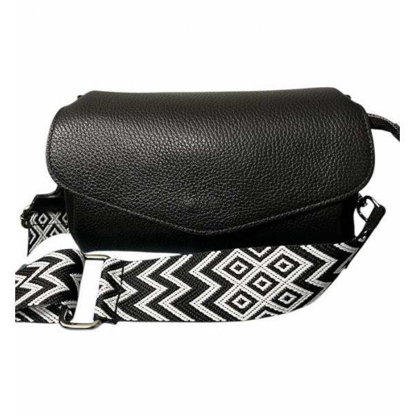 Torba skórzana - mini czarna