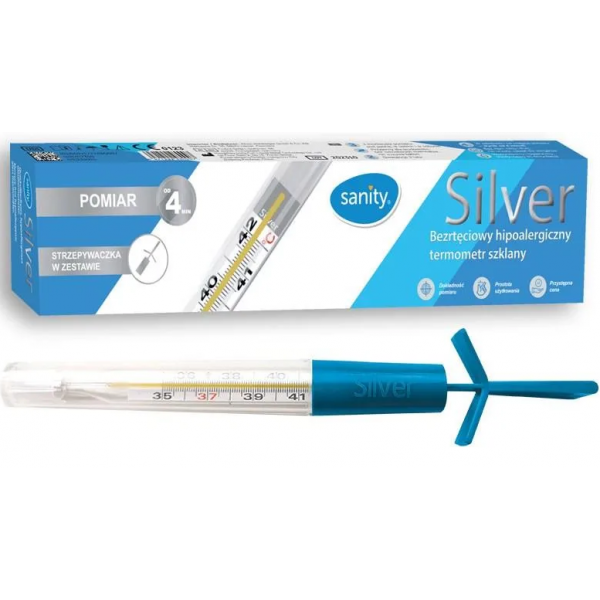 Termometr bezrtęciowy Silver