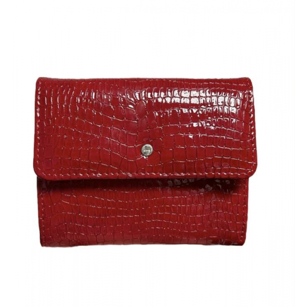 Portfel skórzany - czerwony