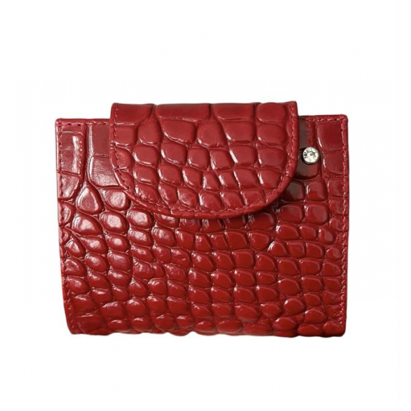 Portfel skórzany - czerwony