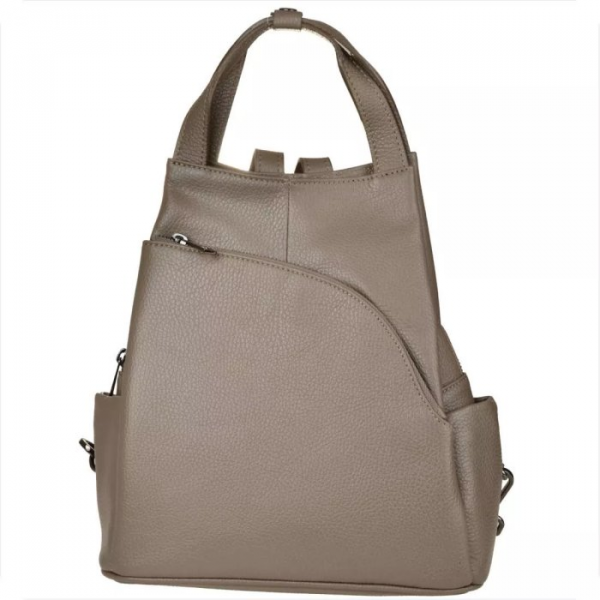 Torba skórzana - plecak taupe