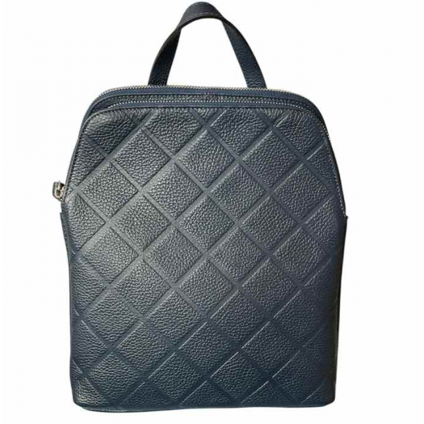 Torba skórzana - plecak granat