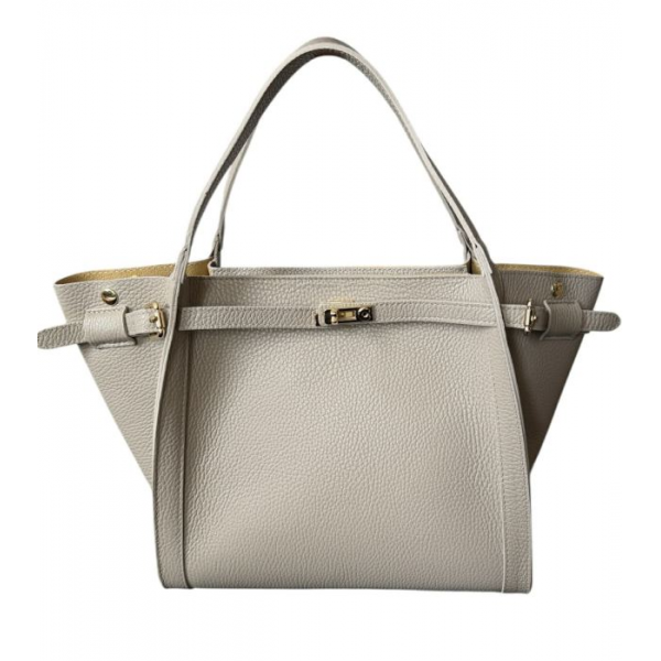 Torba skórzana - shopper beż