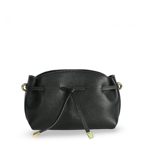 Torba skórzana - mini czarna