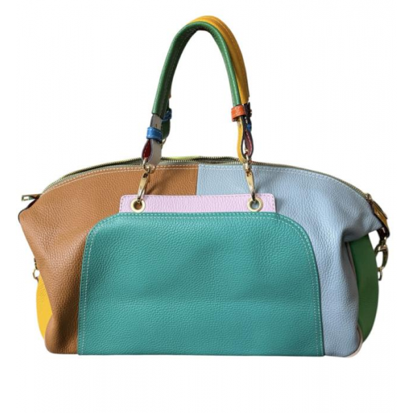 Torba skórzana - shopper kolor