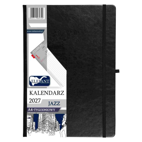 Terminarz medyczny 2027 A4 Jazz tygodniowy vertical Mix kolorów