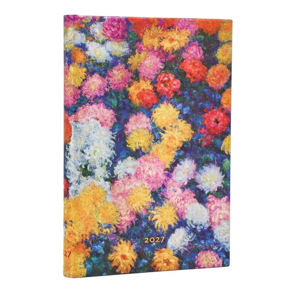 Terminarz medyczny Paperblanks 2027 Monet's Chrisanthemums MAXI tygodniowy VER